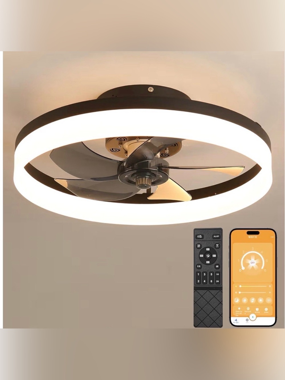 19.7" Ceiling Fans With Lights